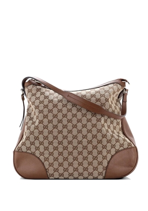 Gucci Pre-Owned Bree GG Canvas with Leather Large hobo bag - Brown