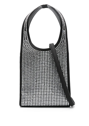 Coperni mini Swipe crystal-embellished tote bag - Black