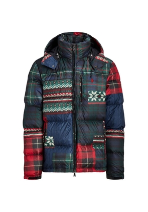 Polo Ralph Lauren The Gorham Patchwork-Print down jacket - Blue