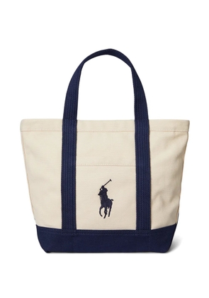 Polo Ralph Lauren medium embroidered-pony tote bag - Neutrals