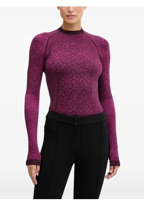 NEWLAND patterned long-sleeve base layer - Purple