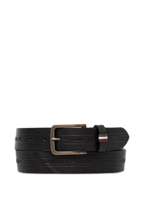 Aeronautica Militare stripe embossed belt - Black
