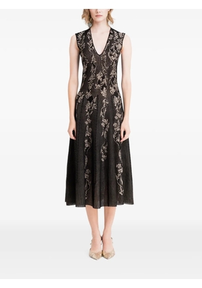Gemy Maalouf patterned midi dress - Black
