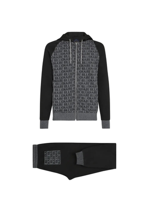 Billionaire zip-up tracksuit set - Black