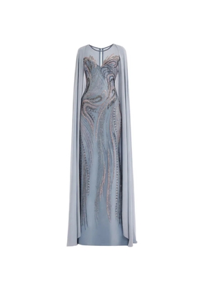Gemy Maalouf beaded maxi dress - Blue