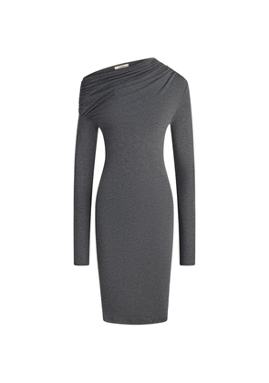 12 STOREEZ asymmetric draped mini dress - Grey