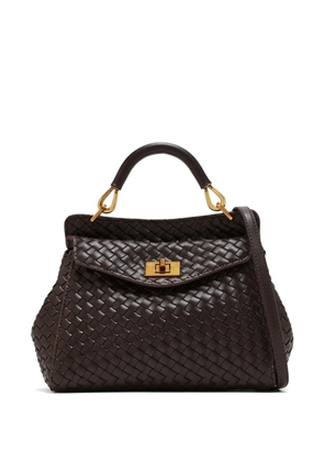 JW Pei Lucia woven top-handle tote bag - Brown