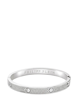 Philipp Plein crystal-embellishment cuff bracelet - Silver