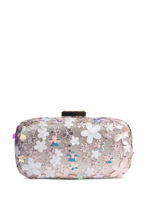 Gemy Maalouf laser-cut floral clutch bag - Pink