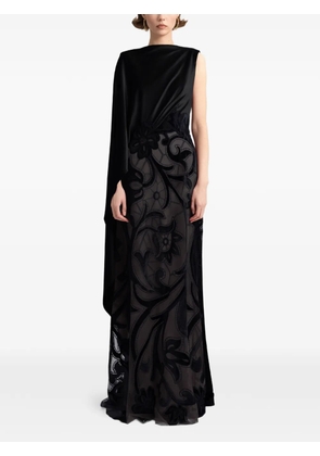 Gemy Maalouf embroidered maxi dress - Black