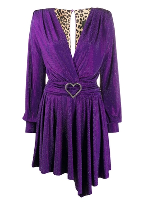 Philipp Plein plunging v-neck dress - Purple