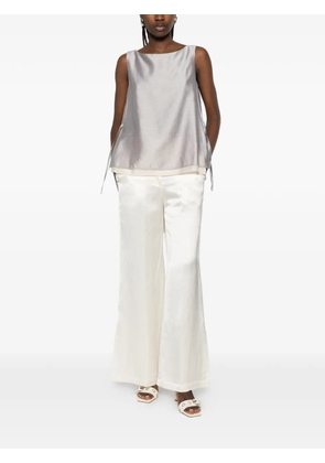 Peserico tie-side sleeveless top - Grey