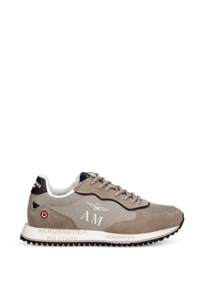 Aeronautica Militare suede panel sneakers - Neutrals