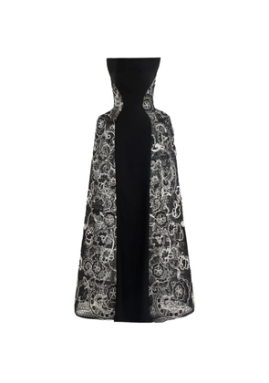 Gemy Maalouf strapless embroidered maxi dress - Black