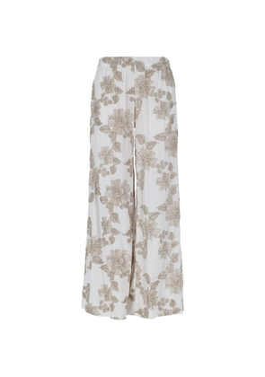 kaos floral-print trousers - White