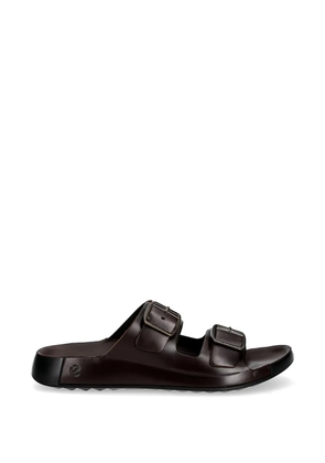ECCO buckle strap slides - Brown