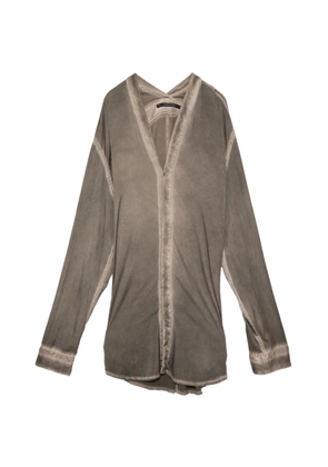 Julius slit neck shirt - Brown