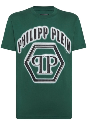 Philipp Plein logo-print cotton T-shirt - Green