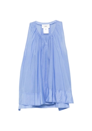 SOLOTRE ruffled-trim blouse - Blue