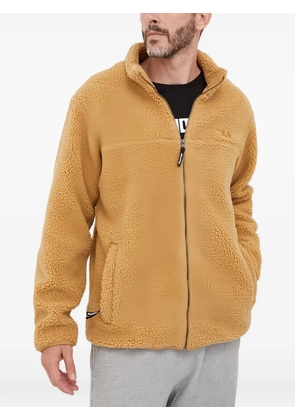 Fila logo-embroidered fleece jacket - Neutrals