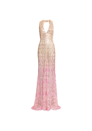 Elie Saab sequin-embellishment tulle maxi dress - Neutrals