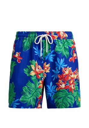 Polo Ralph Lauren floral-print drawstring swim shorts - Blue