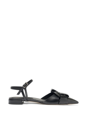 Scarosso Amanda woven pointed pumps - Black