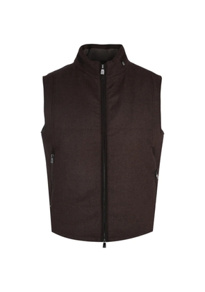 Corneliani zip outdoor waistcoat - Brown