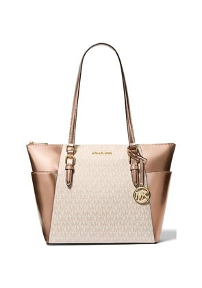 Michael Kors Charlotte metallic tote bag - Neutrals