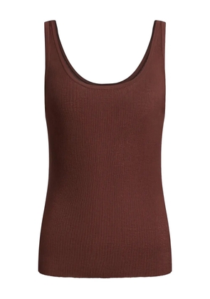 12 STOREEZ ribbed-knit tank top - Brown