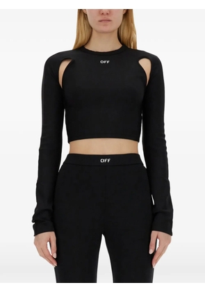 Off-White cut-out crop top - Black