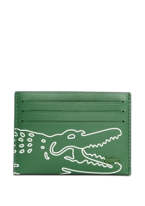 Lacoste alligator-print card holder - Green