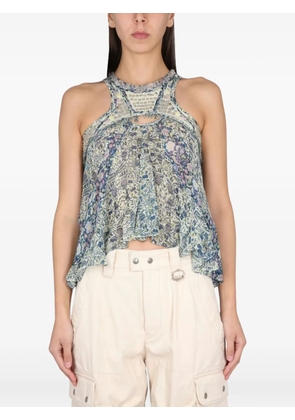 ISABEL MARANT embellished floral top - Blue