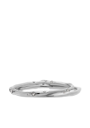 DRIES VAN NOTEN crystal-embellished cuff bracelet set - Silver