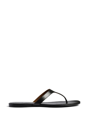 KHAITE round toe flat sandals - Black