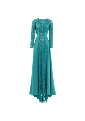 Saiid Kobeisy embroidered geometric maxi dress - Green