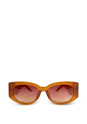 Casablanca oval wave sunglasses - Brown