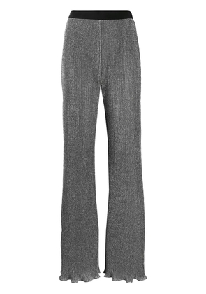 Alberta Ferretti lurex knit flared trousers - Black