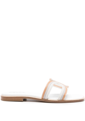 Tod's Kate leather slides - White