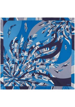 Lancel Arabesque-print silk scarf - Blue