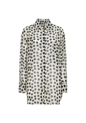CHIARA BONI La Petite Robe polka-dot shirt - Neutrals