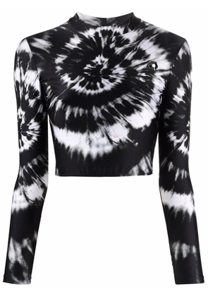 Philipp Plein tie-dye cropped top - Black