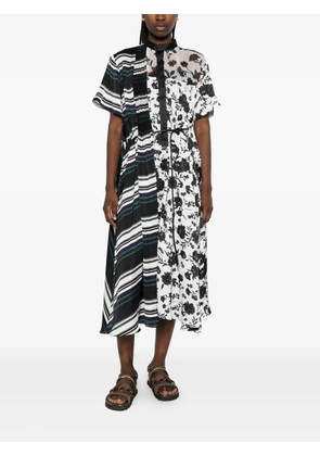 sacai floral-print midi dress - White