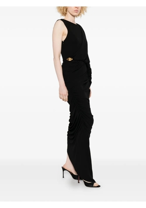 PRONOVIAS PARTY EDIT x Elisabetta Franchi ruched jersey maxi dress - Black