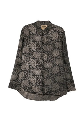 Uma Wang Tab floral-print shirt - Black