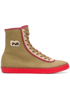 Marni M logo hi-top sneakers - Brown