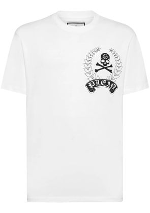 Philipp Plein logo-print cotton T-shirt - White