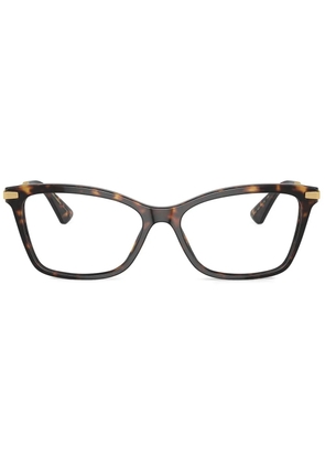Dolce & Gabbana Eyewear engraved-logo frames - Brown