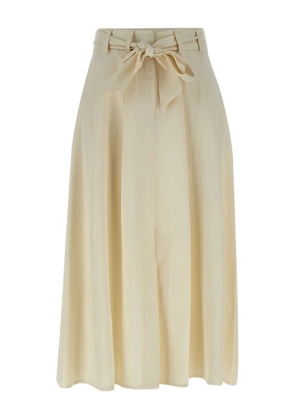 kaos belted A-line midi skirt - Neutrals