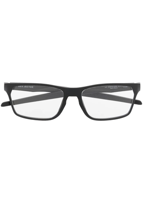Oakley logo-plaque rectangle-frame glasses - Black